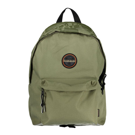 Napapijri Green Cotton Backpack with Contrast Details