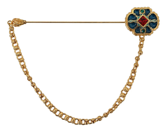 Dolce & Gabbana Elegant Gold Brass Men's Brooch Pin