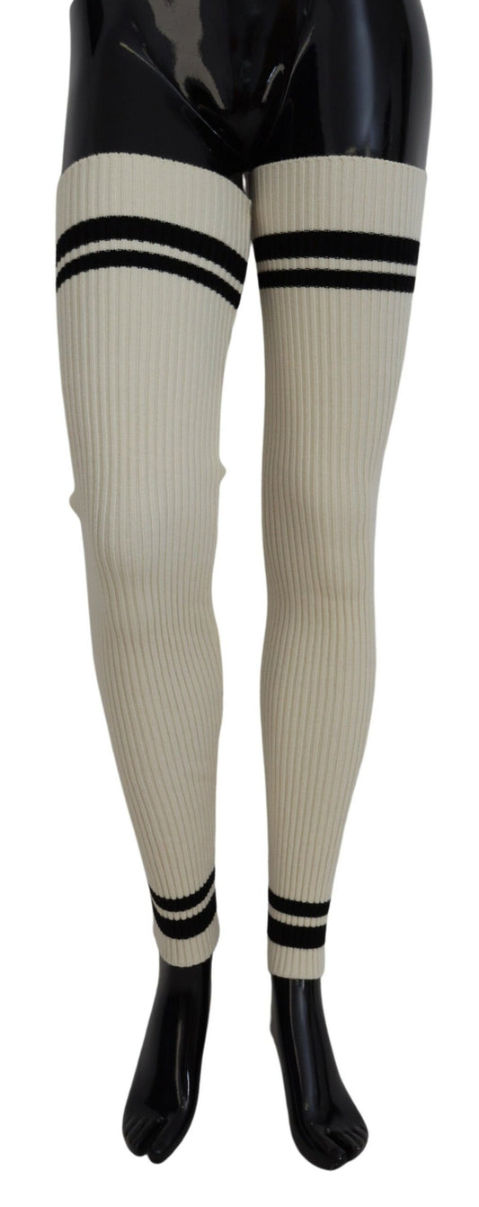 Dolce & Gabbana Chic Virgin Wool Blend Leg Warmer Socks