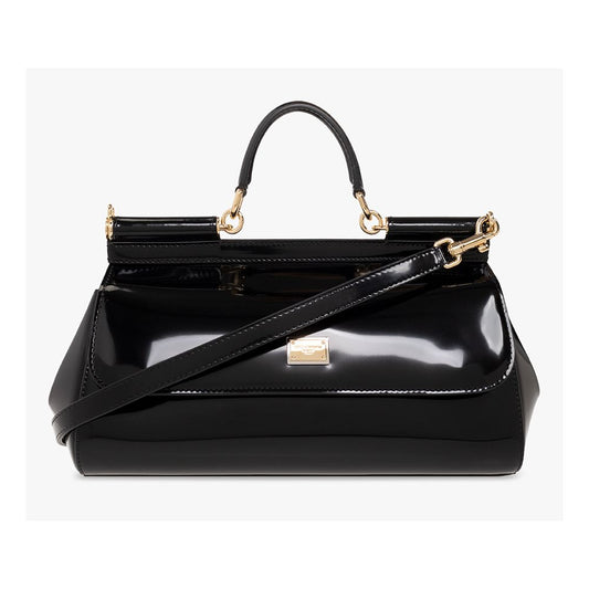 Dolce & Gabbana Sleek Medium Sicily Calfskin Handbag with Shoulder Strap