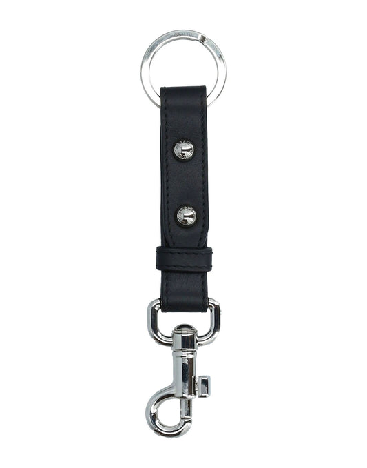 Dolce & Gabbana Elegant Leather Keyholder - Timeless Black