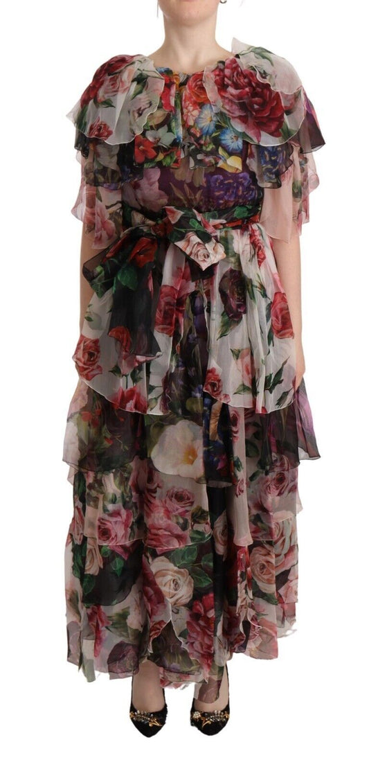 Dolce & Gabbana Elegant Silk Floral Maxi Dress