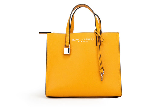 Marc Jacobs Mini Grind Desert Sun Orange Leather Crossbody Tote Handbag Purse